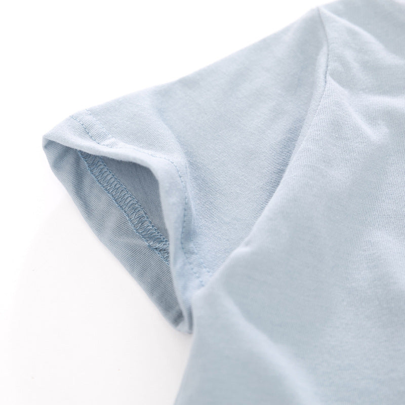 さらっと快適に遊べる 男の子半袖Tシャツ＆ショートパンツ上下セット タイガー柄 コットンニット 2〜7歳