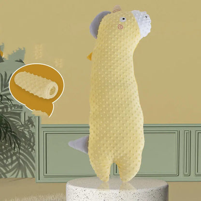 黄色のひつじデザイン多機能ベビーピローと腹囲クッションのセット画像  
