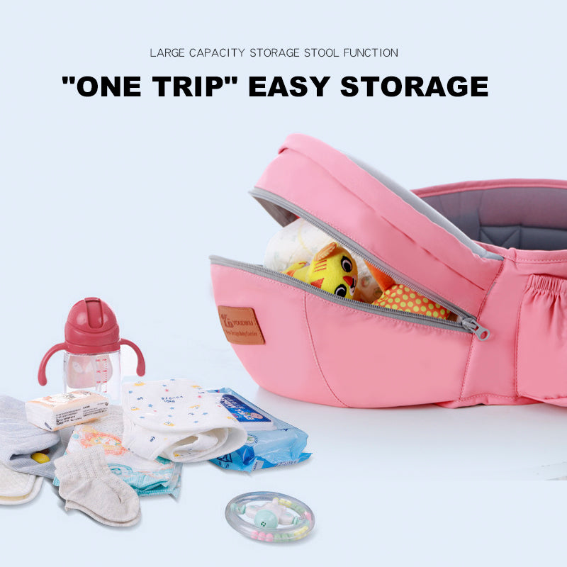 ヒップシートの大容量収納スペース 使用イメージ（収納付き）
