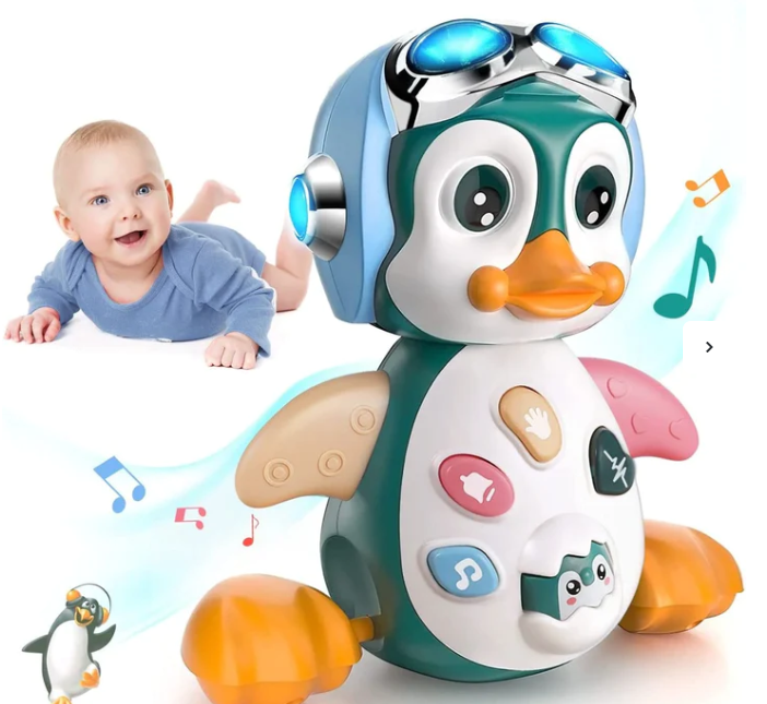 プラスチック製 スイングペンギン ミュージックライト 知育トイ