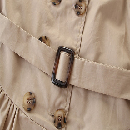 きちんと可愛いが叶う 女の子シャツワンピース 無地ダブルボタン コットン混 Aライン 半袖 110〜160cm