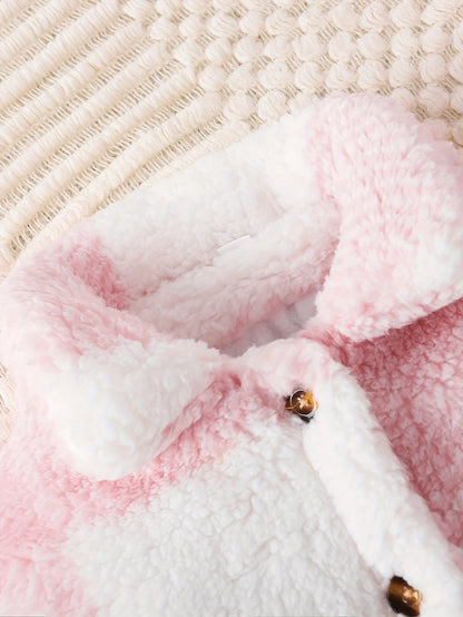 シングルブレスト仕様の子供用冬アウター
