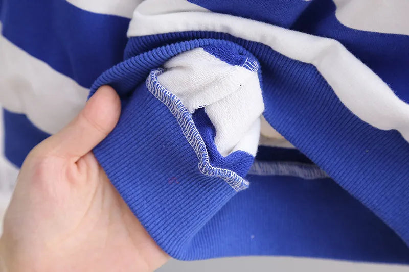 元気に動けておしゃれ見えする 男の子ボーダーTシャツ＆デニムオーバーオール2点セット くまポケット コットン素材 80〜120cm