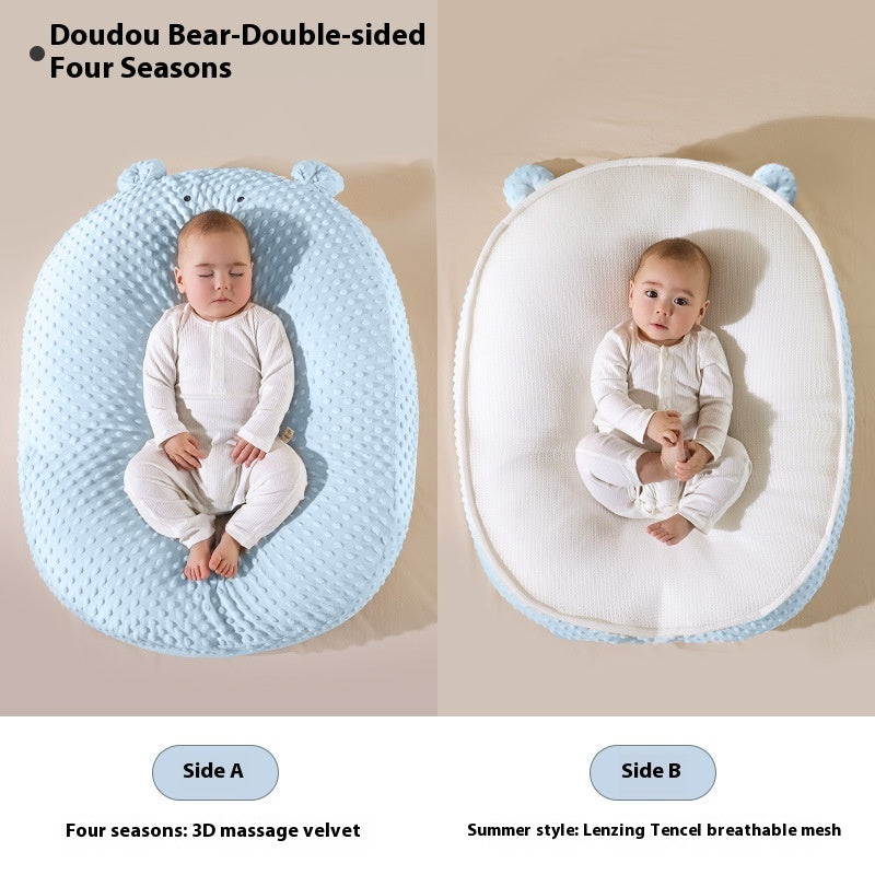 新生児用ベビー傾斜サポートクッション ライトブルー（傾斜クッション）
