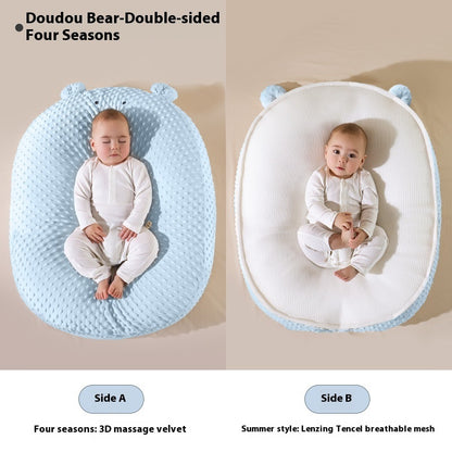 新生児用ベビー傾斜サポートクッション ライトブルー（傾斜クッション）
