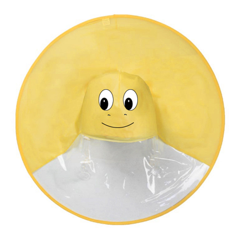 雨の日も軽やかに動ける 子どもフード付きレインポンチョ ケープ型アニマルデザイン PVC薄手