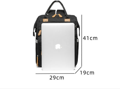 おむつバッグとして使える｜折りたたみベビーベッド一体型マザーズリュック 防水オックスフォード 41×29×19cm