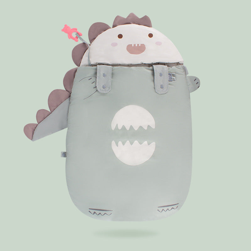 シルクライクコットン中綿のふんわり感が分かるベビー寝袋の断面アップ（シルクライク 中綿 ベビー寝袋）
