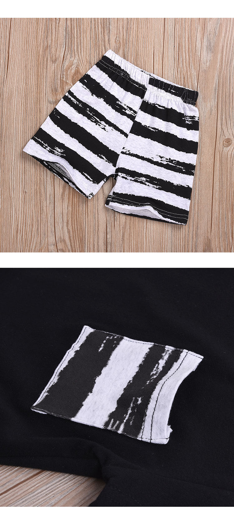 さらっと快適に動ける 男の子半袖Tシャツ＆ショートパンツ上下セット ボーダー柄ポケットデザイン コットン 70~110cm