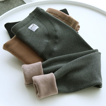 裏起毛が分かるマタニティ厚手レギンスのディテールイメージ
