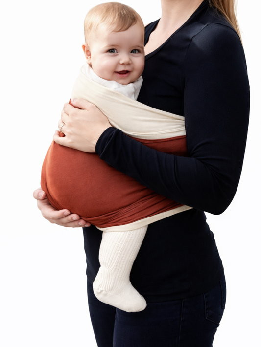 前抱きベビーラップ キャラメル 本体イメージ（抱っこ紐）
