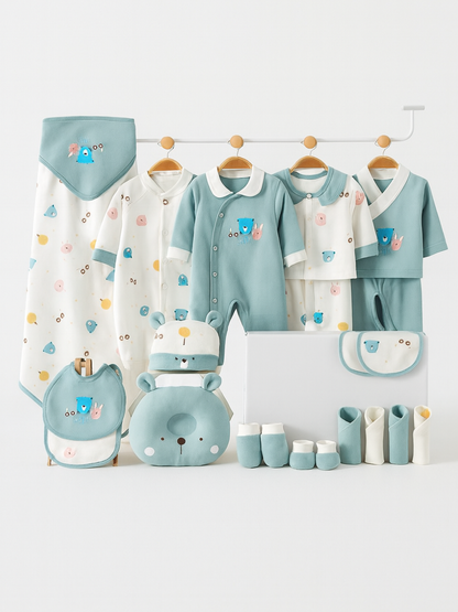 パステルカラーのベビー服ギフトセット一式 正面イメージ
