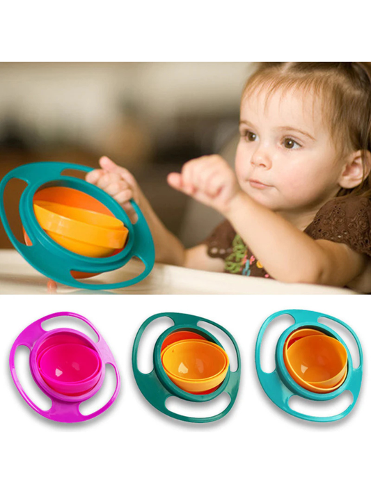 ベビー・幼児の安心おやつタイム 自分で食べてもこぼれにくい 360度回転スピルプルーフベビーボウル 食べこぼし防止 食洗機対応