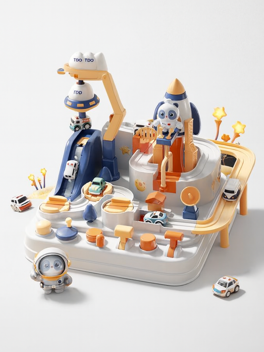 宇宙スペースアドベンチャー軌道カー トラックセット全体がわかる正面写真
