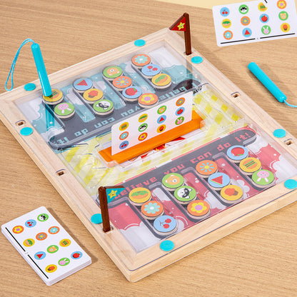 幼児発達支援の木製マグネットゲームボード
