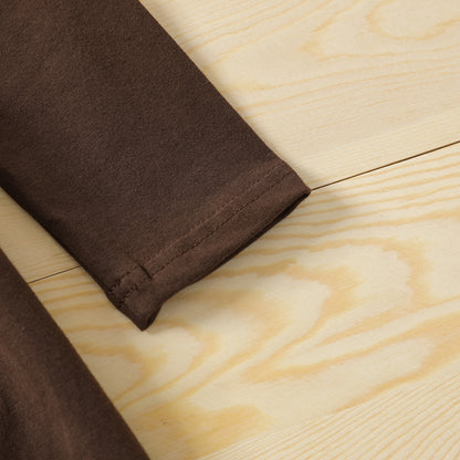 秋のおしゃれが一気に完成する 女の子長袖トップス＆レギンス＆スヌード3点セット ターキープリント×レオパード コットン 80〜120cm