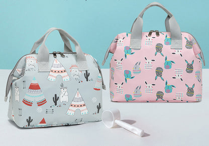 防水ナイロンおむつバッグ｜持ち運びおむつ収納 35×25×14.5cm（フリーサイズ）