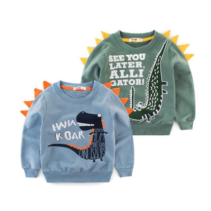 男の子用恐竜プリントスウェット正面画像

