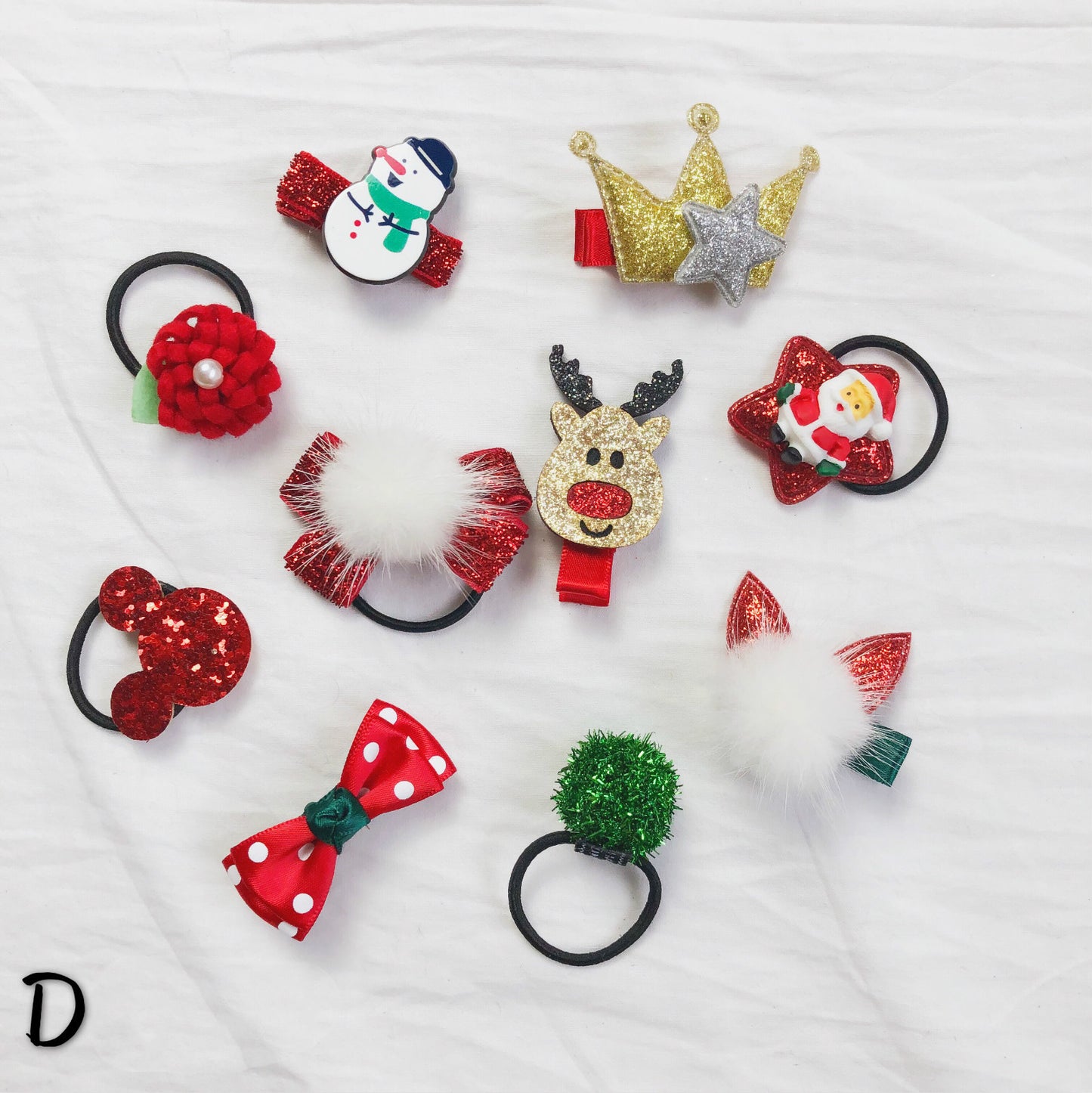 布素材ヘアアクセサリーのディテールアップ
