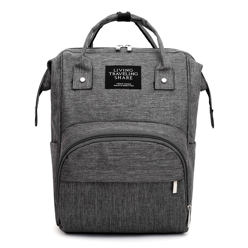 【防水・盗難対策】オックスフォード製マザーズリュック 20〜35L 25×17×37cm ダブルストラップ ファスナー開閉 軽負担設計