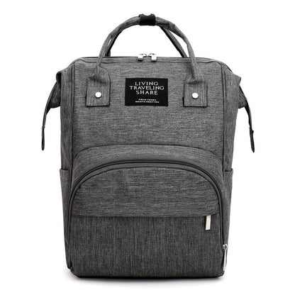 【防水・盗難対策】オックスフォード製マザーズリュック 20〜35L 25×17×37cm ダブルストラップ ファスナー開閉 軽負担設計