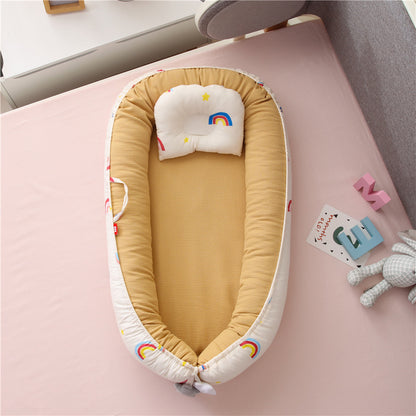 テキスタイル ブリーザブルベビーネスト｜取り外し洗える 両面仕様 50×85cm