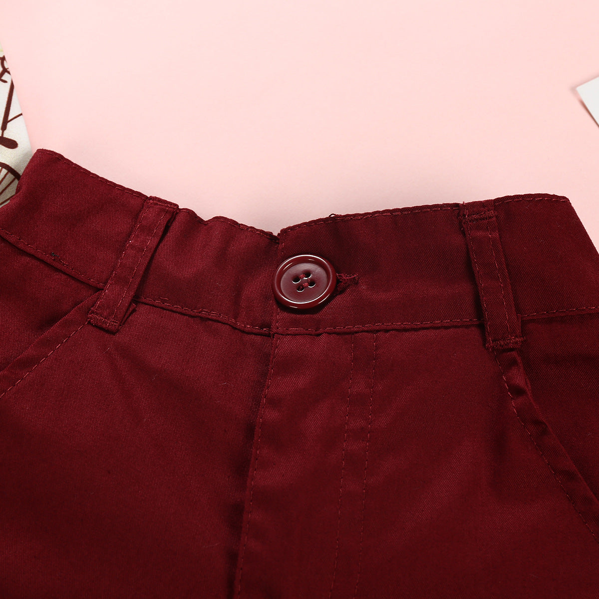 きちんと感でおでかけが決まる 男の子半袖シャツ＆ショートパンツスーツ 自転車総柄 コットン 90~130cm