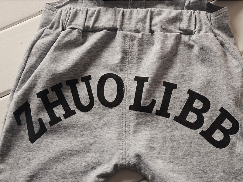 動くたびにかわいさ引き立つ 子どもオーバーオール上下セット パンダフェイス×ボーダー半袖 80〜110cm