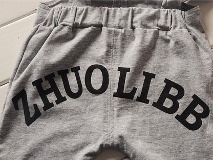 動くたびにかわいさ引き立つ 子どもオーバーオール上下セット パンダフェイス×ボーダー半袖 80〜110cm