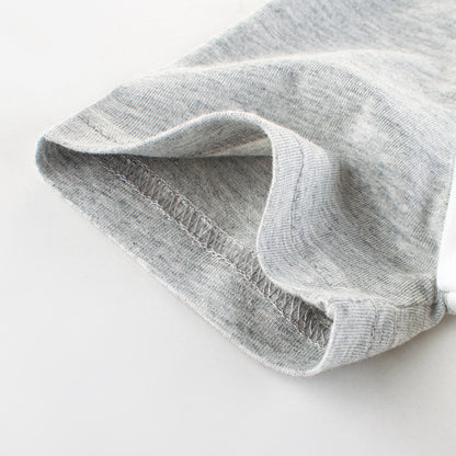 やわらかソフト加工でさらっと快適 子ども半袖Tシャツ 宇宙飛行士くまカートゥーン柄 グレー配色 90〜140cm