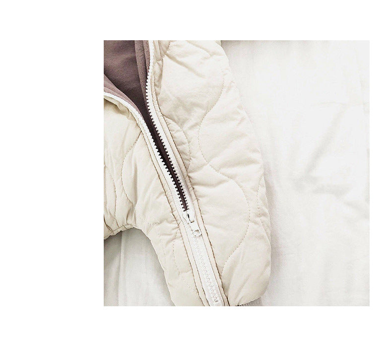 あったかキルティングで外出も安心 ベビー長袖フード付きカバーオール コットン100% 66–90cm Lumisei Prime