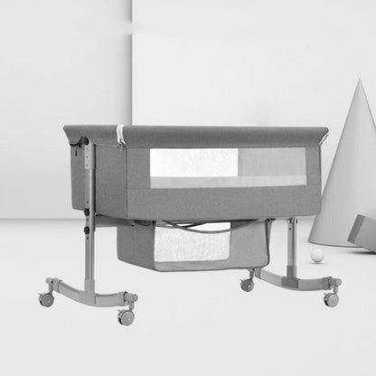折りたたみポータブルベビークレードルベッド グレー（折りたたみベビーベッド）
