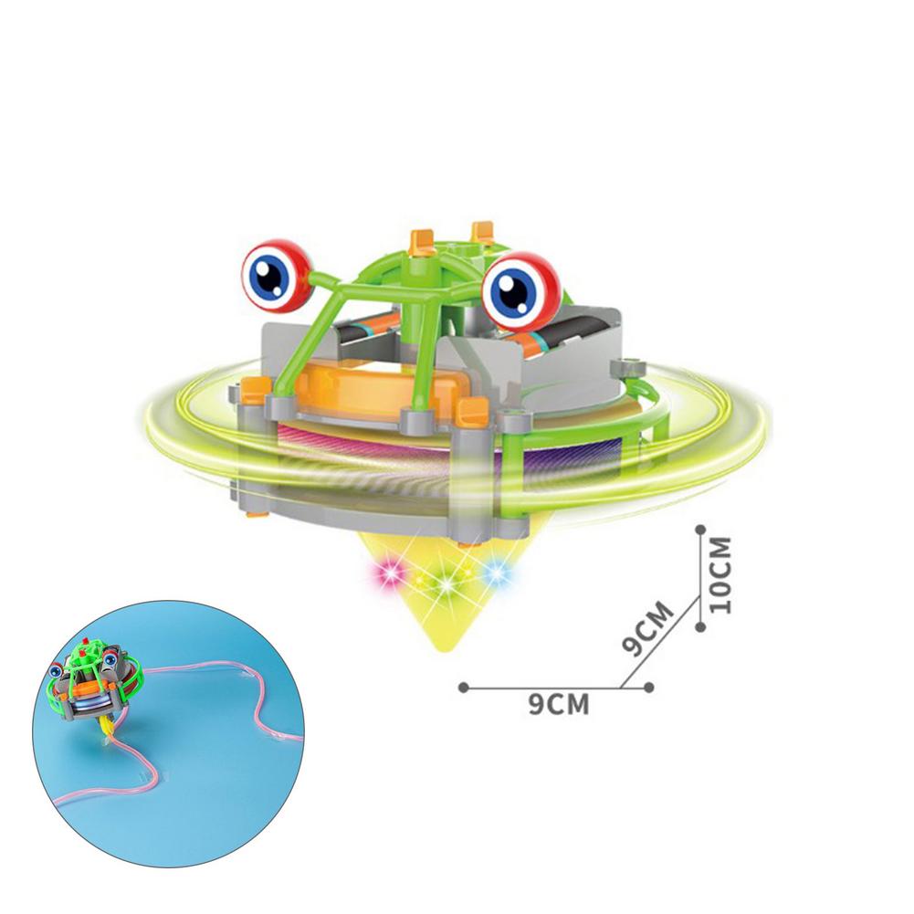 グリーンの綱渡りロボットとサイズ目安がわかる説明画像
