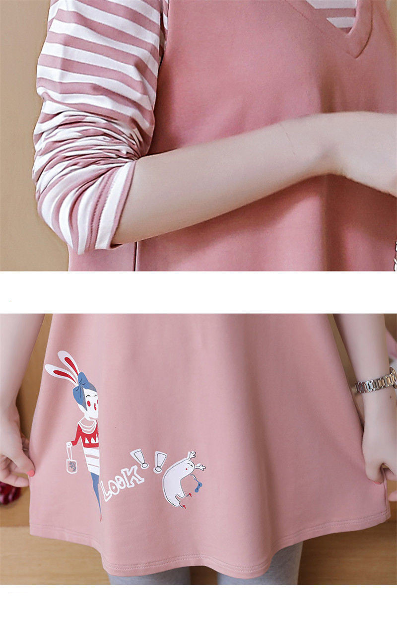 長袖トップスとチュニックの重ね着ディテールイメージ
