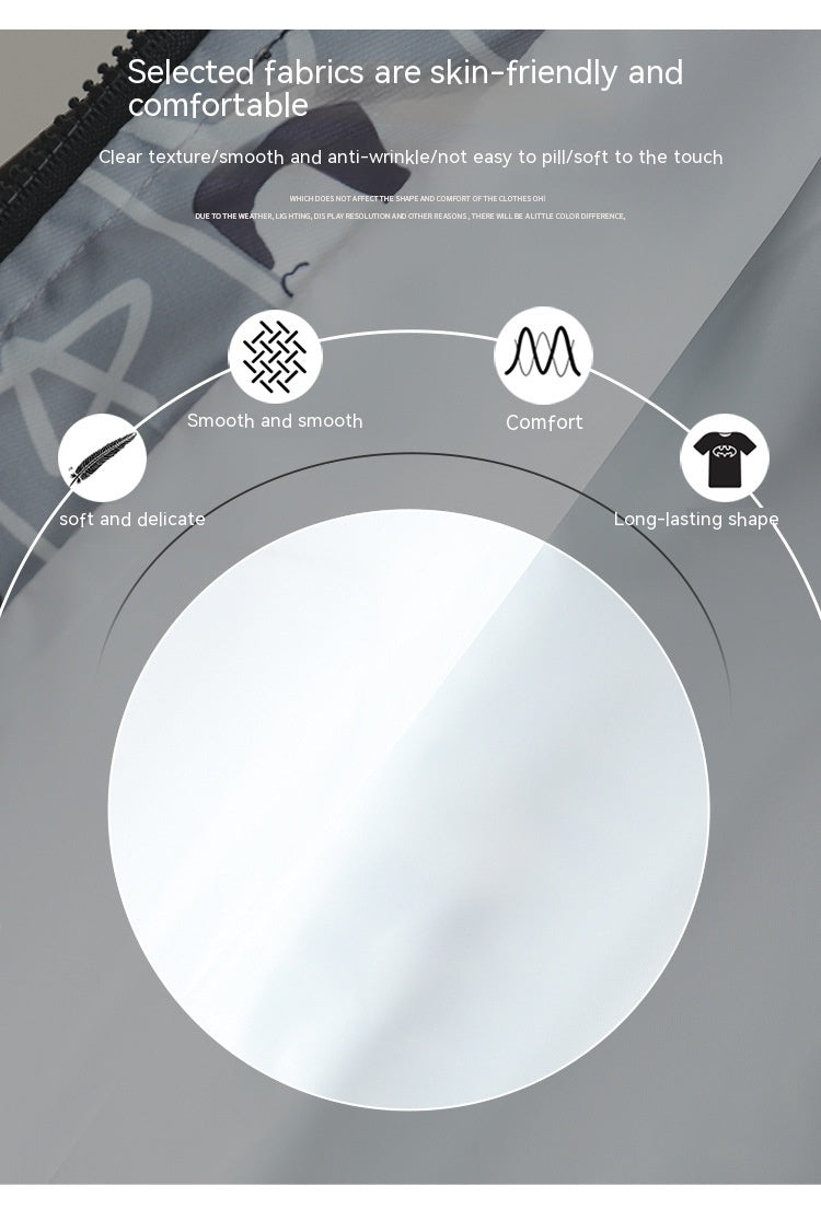 子ども用パンダ柄ジャケットに使用されたなめらかなポリエステル生地イメージ
