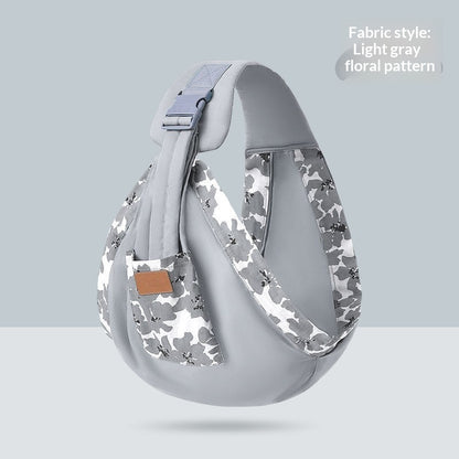 ダークグレーのワンショルダーリングスリング外観（リングスリング・抱っこ紐）
