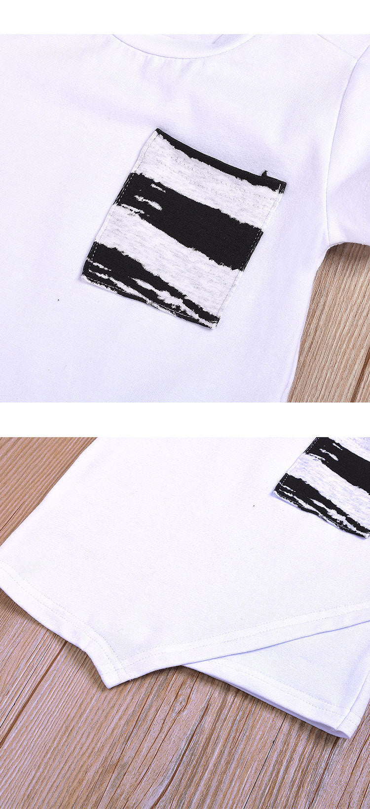 さらっと快適に動ける 男の子半袖Tシャツ＆ショートパンツ上下セット ボーダー柄ポケットデザイン コットン 70~110cm