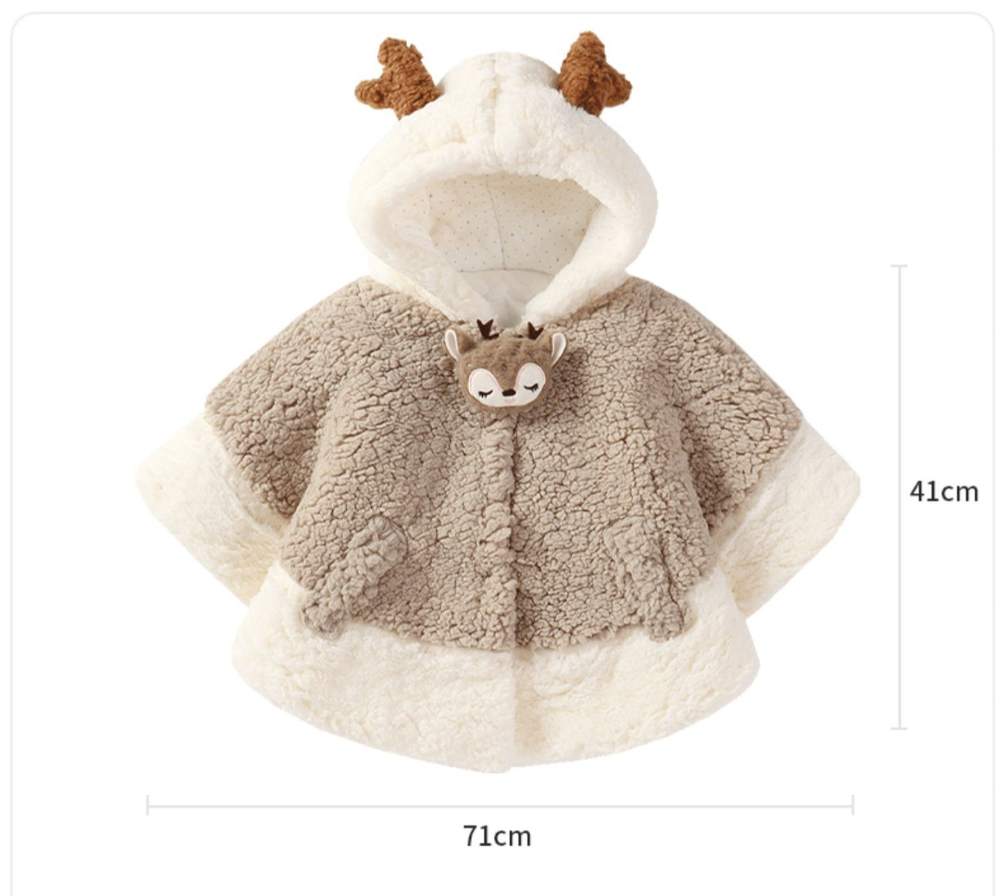 カエルデザインのベビーフードクローク グリーン
