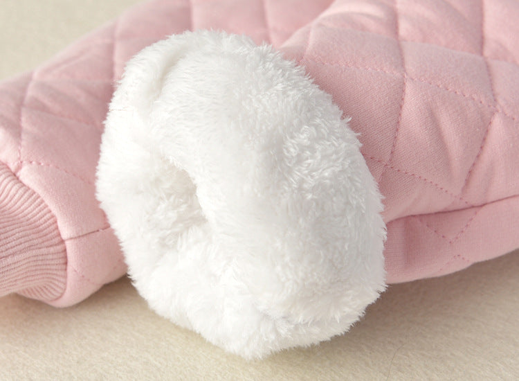 90〜130cmの女の子向けにデザインされた秋冬用ロングパンツ
