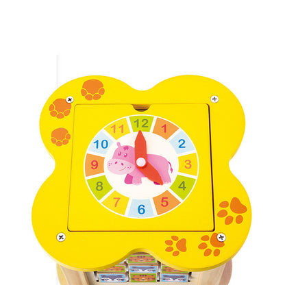 花型天面からのぞくカラフルなビーズトラック
