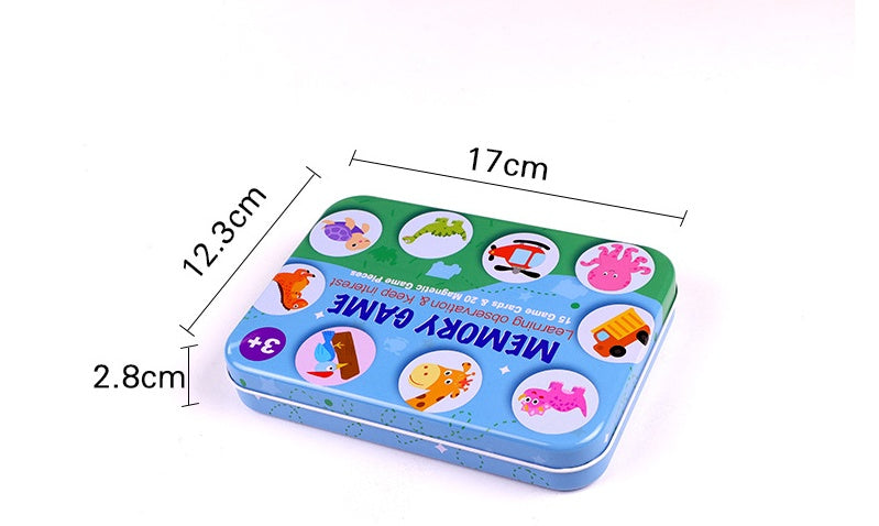 プレゼント用リボンを添えた木製カラー記憶チェスのギフトイメージ
