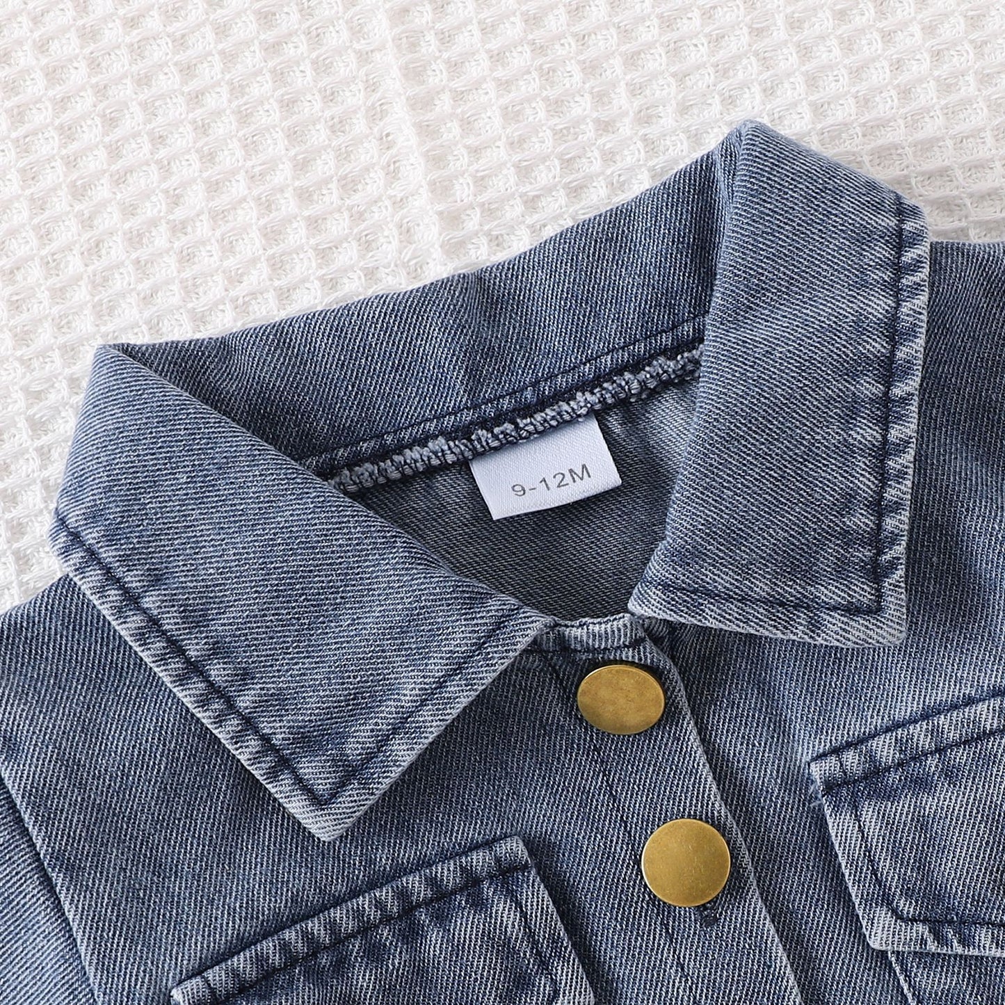 きちんと可愛くおしゃれが完成する 女の子チュールワンピースセット デニムジャケット付き コットン素材 9〜12ヶ月〜3〜4歳