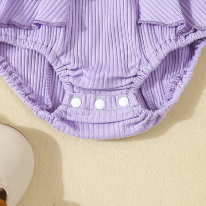 春秋にぴったりなコットンロンパース
