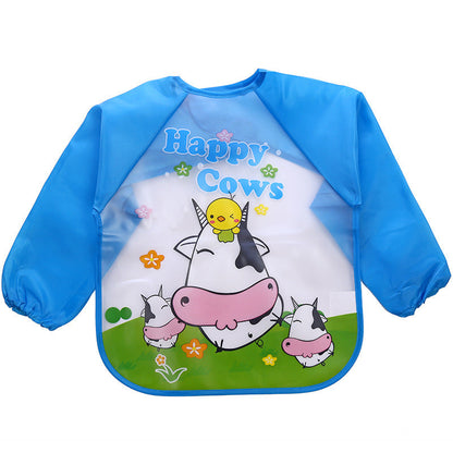 ベビー防水お食事エプロン | Long Sleeve Waterproof Baby Bib Apron Painting Gown Lumisei Prime
