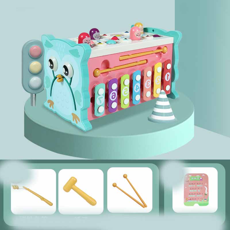 叩いて釣って音あそび！多機能ハムスターパズルボックス 知育おもちゃ 4〜6歳 Lumisei Prime