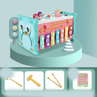 叩いて釣って音あそび！多機能ハムスターパズルボックス 知育おもちゃ 4〜6歳 Lumisei Prime