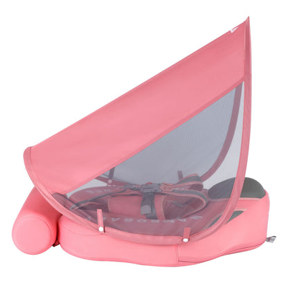 mambobaby ノンエア式ベビースイムリング キャノピー付き｜リア補助フロート有・無が選べる 日よけスイムフロート