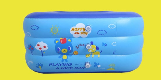 ベビー用インフレータブルプール 1.2m｜バブル底・排水口付き 2段/3段リング 120 x 80cm ベビースイミングプール