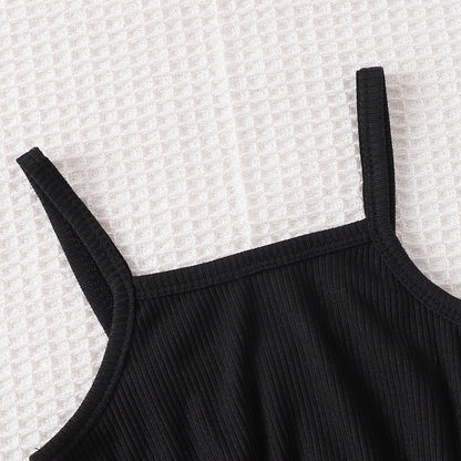 きちんと可愛くおしゃれが完成する 女の子チュールワンピースセット デニムジャケット付き コットン素材 9〜12ヶ月〜3〜4歳