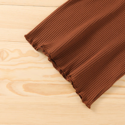 きちんと可愛いが叶う 女の子ハイネックプルオーバー×千鳥格子ジャンパースカート スカートセット コットン 90〜130cm